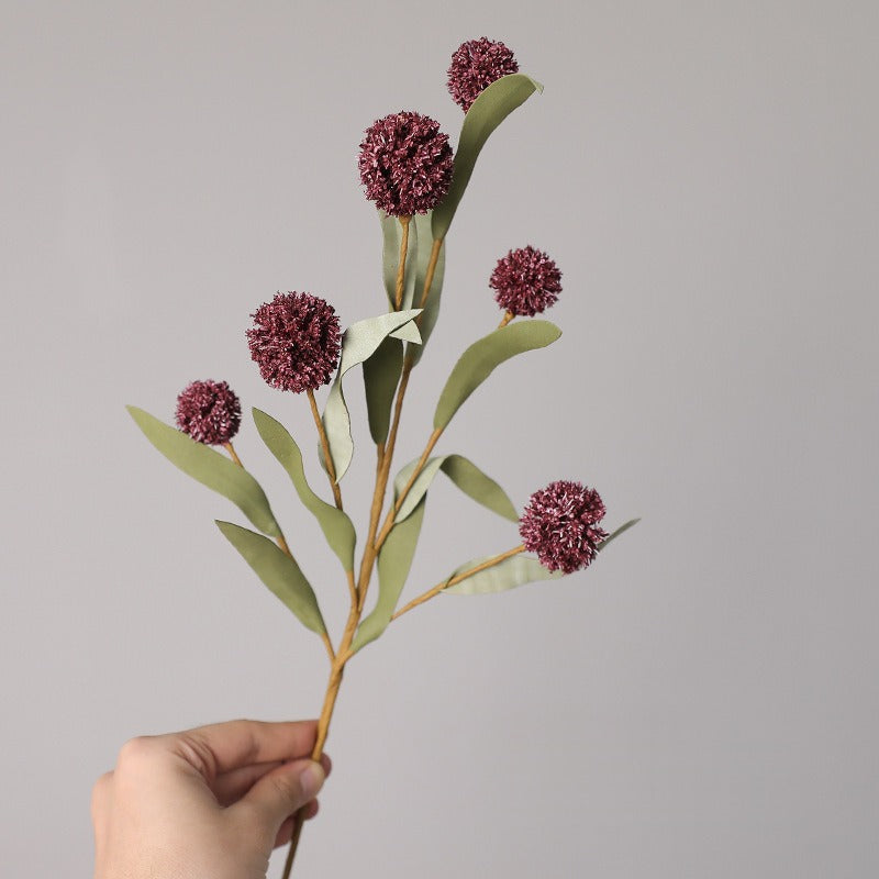 Künstliche Chrysanthemen-Blumenbusch, 6 Blüten, 42 cm, Polyester-Seide, für Hochzeiten, Outdoor und Zuhause