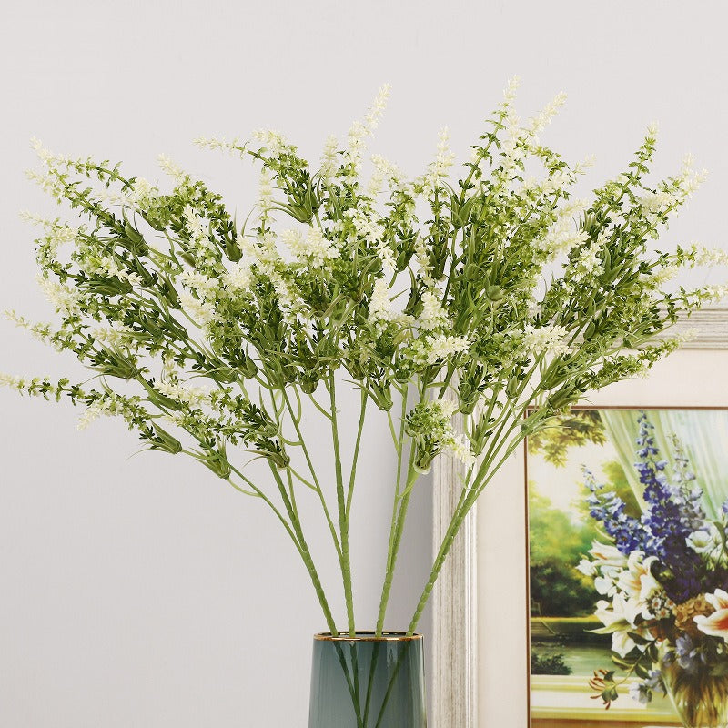 Künstliche Lavendel-Büsche, 24 Blüten, 66 cm Höhe, aus haltbarem Kunststoff für Hochzeiten, Innenraumdekoration und Gewerbe