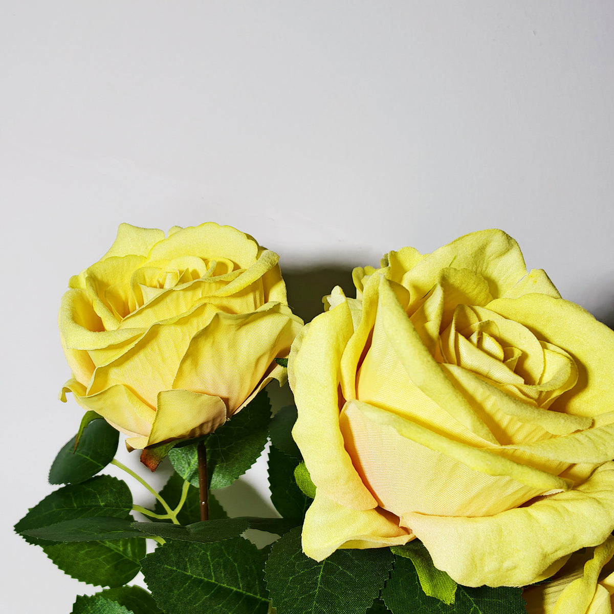 Künstliche Rose Busch mit 6 Blüten, 40 cm Höhe, seidenartiger Stoff, für Hochzeiten und Innendekoration