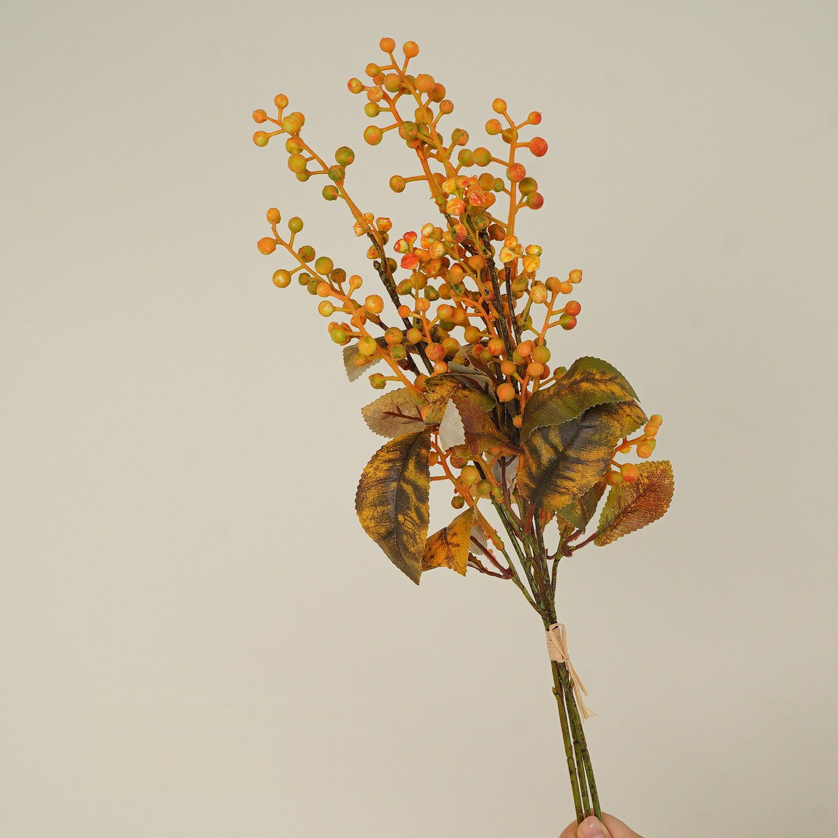 Künstlicher Wildbeeren-Strauß 56 cm, Schaumstoff, retro Floristik-Deko für Hochzeit, Hotel, Innenraum