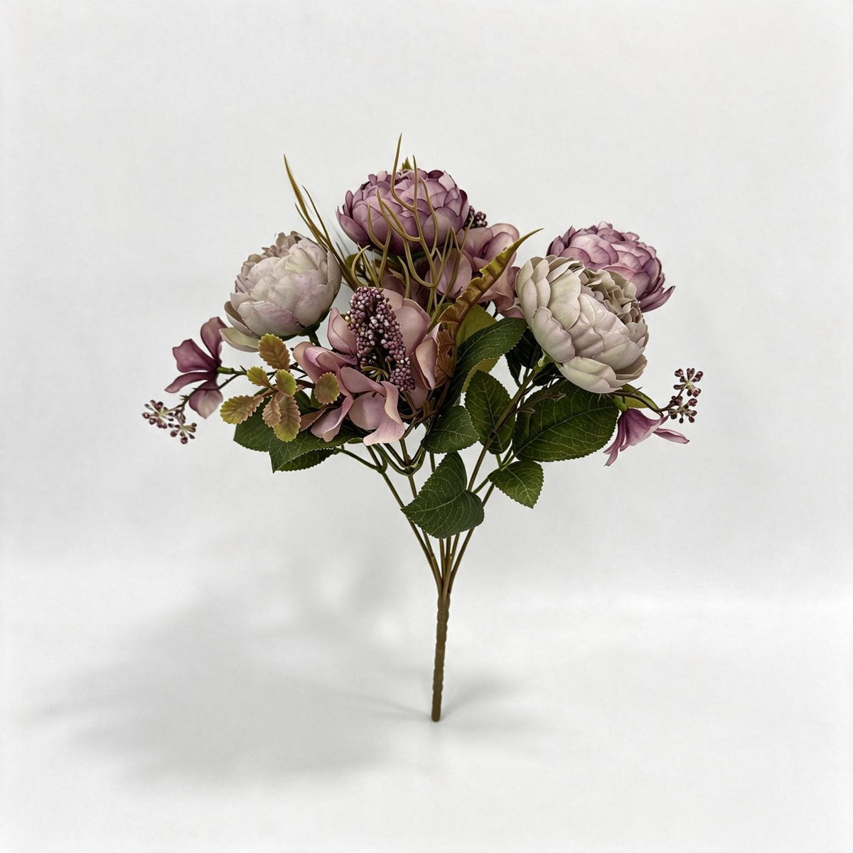 Künstliche Pfingstrosenstrauß mit 6 Blüten, 31 cm, Kunststoff, für Hochzeiten und Wohnkultur
