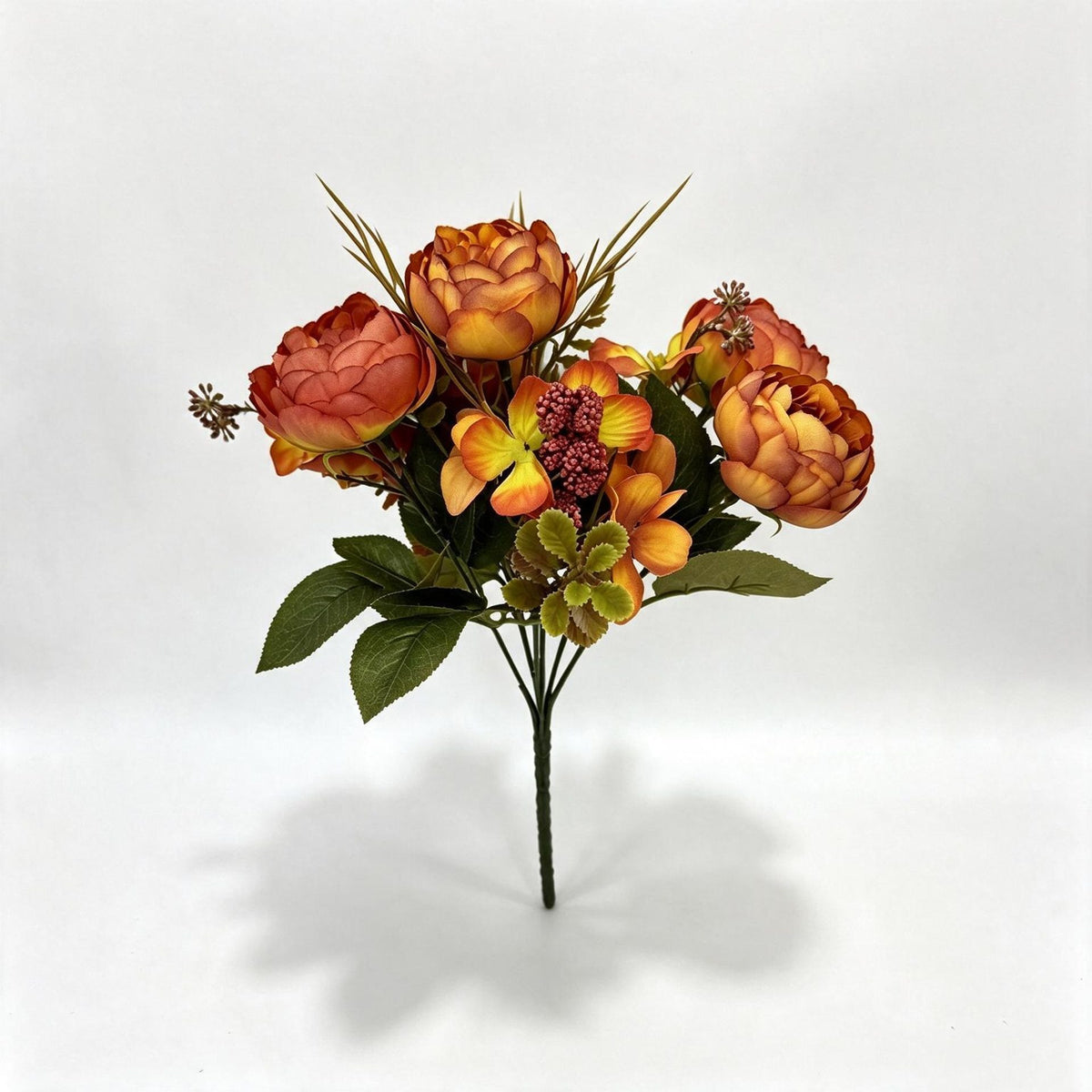 Künstliche Pfingstrosenstrauß mit 6 Blüten, 31 cm, Kunststoff, für Hochzeiten und Wohnkultur