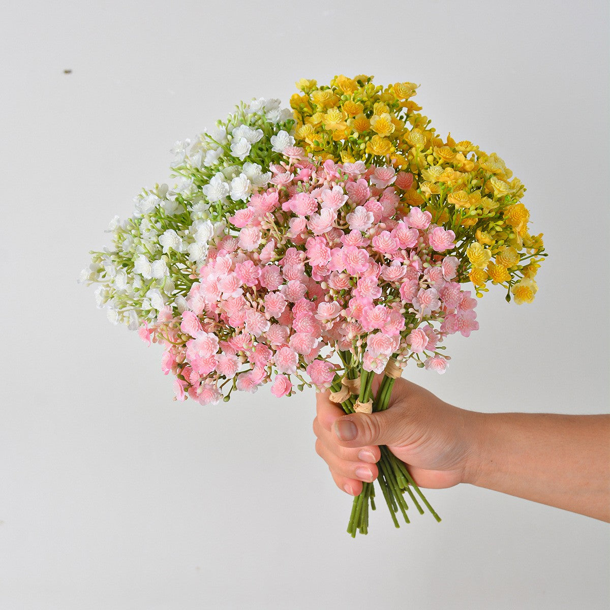 Künstlicher Baby's Breath Blumenstrauß, 30 cm hoch, aus Kunststoff und Seidenstoff für Hochzeiten und Innendekoration
