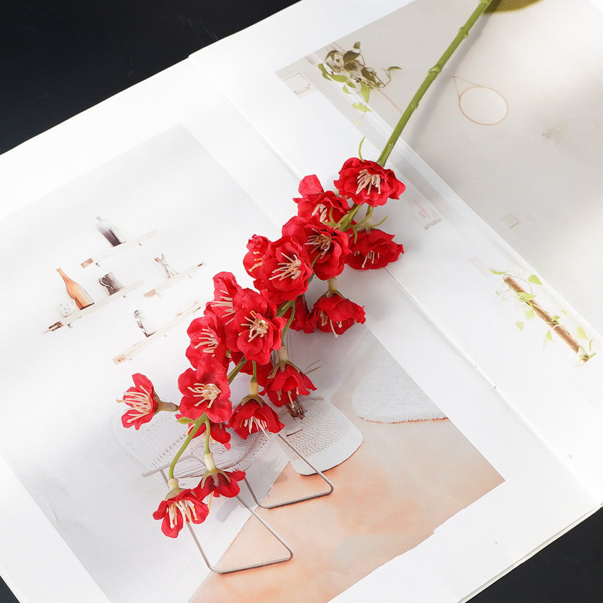 Künstliche Rittersporn-Blüte, einzelner Stiel mit 16 Blüten, 41 cm hoch, aus Seidenstoff, für Hochzeiten und Innendekoration