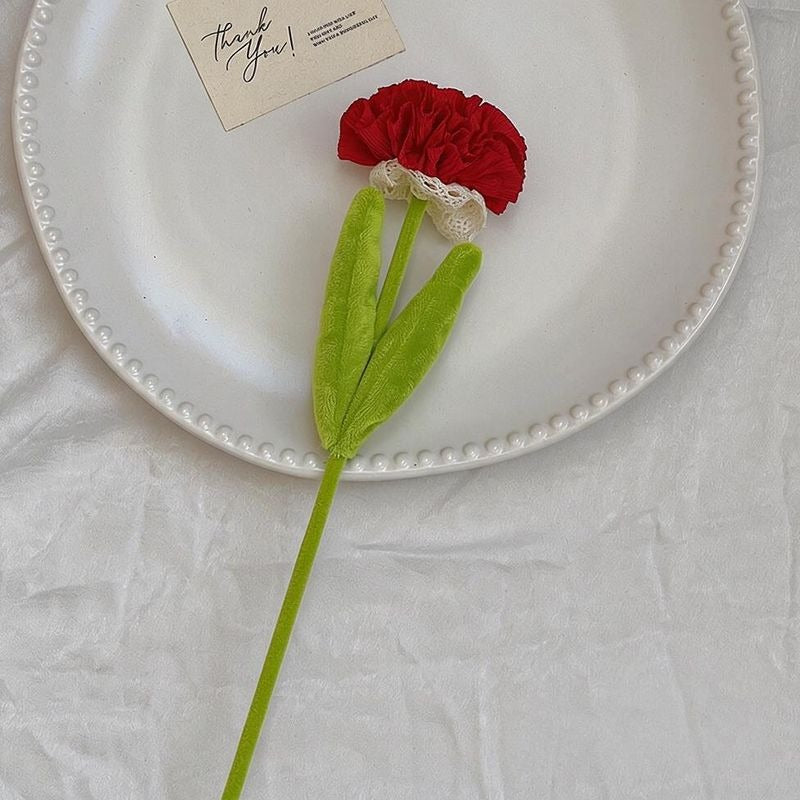 Künstliche Nelken Bouquet aus Seidenstoff, 10 Blüten, 35 cm hoch, für Wohnaccessoires und Dekoration