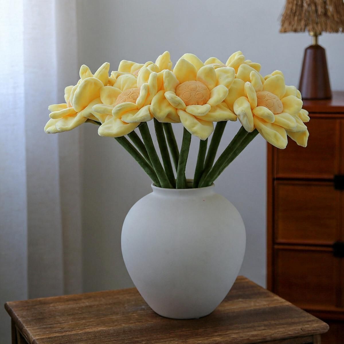 Künstliche Seerose, einzelne Stange mit 1 Blüte, 42 cm, biegbarer Stiel, für Hochzeit, Dekoration, Geschenk