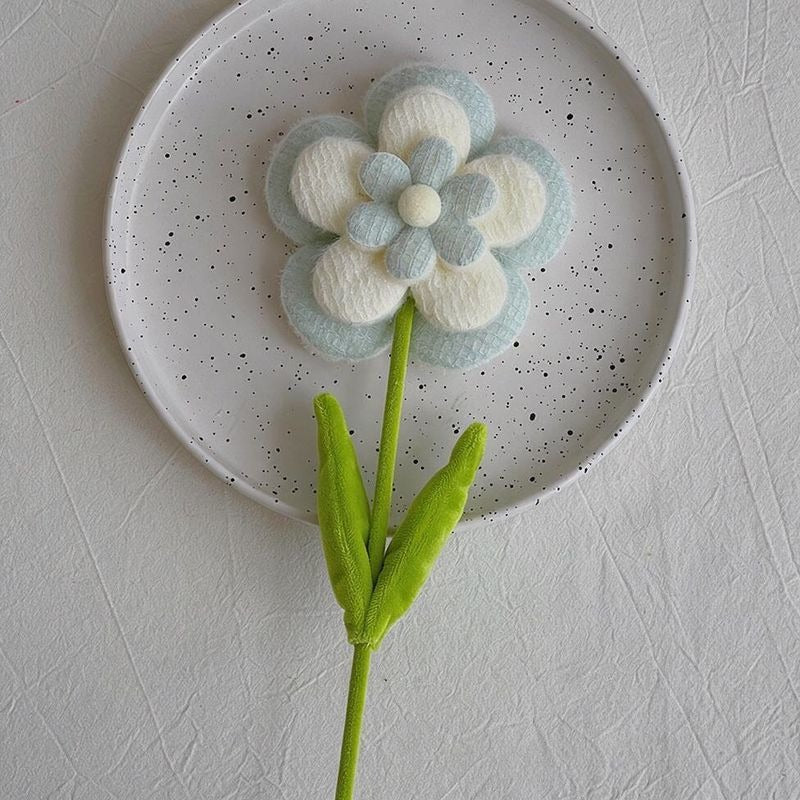 10er-Set künstliche Wildblumen, Einzelstiel mit 10 Blüten, 38 cm Länge, Flauschstoff, für Hochzeiten, Dekoration und Gewerbe