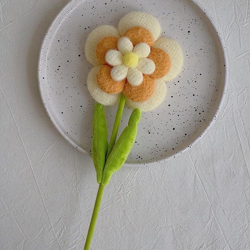 10er-Set künstliche Wildblumen, Einzelstiel mit 10 Blüten, 38 cm Länge, Flauschstoff, für Hochzeiten, Dekoration und Gewerbe