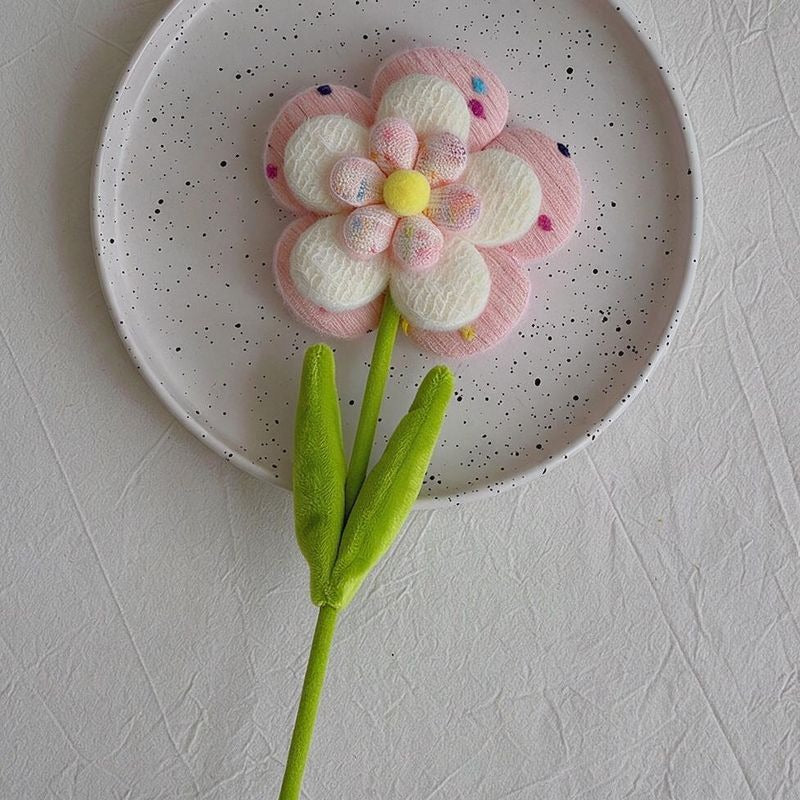10er-Set künstliche Wildblumen, Einzelstiel mit 10 Blüten, 38 cm Länge, Flauschstoff, für Hochzeiten, Dekoration und Gewerbe