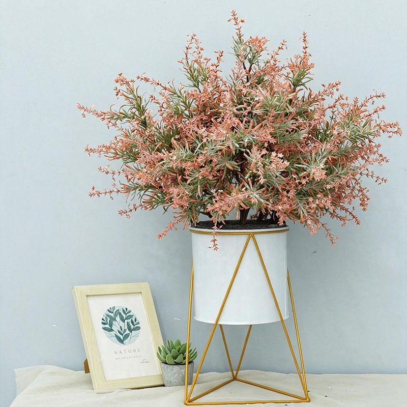 Künstlicher Lavendel-Zweig mit Rosmarin-Gras, 47 cm, für Hochzeiten, Innen- und Außendekoration