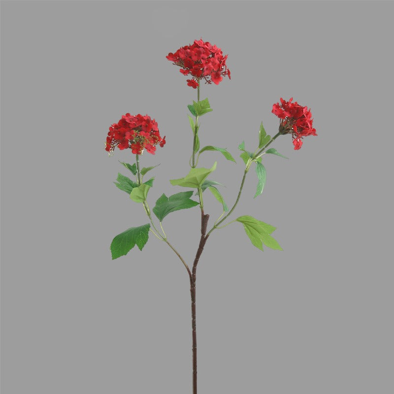 Künstliche Hortensie, 3-blütiger Busch aus Seidenstoff, 70 cm, für Innenraum, Tischdekoration, Hochzeit, Ladenausstattung
