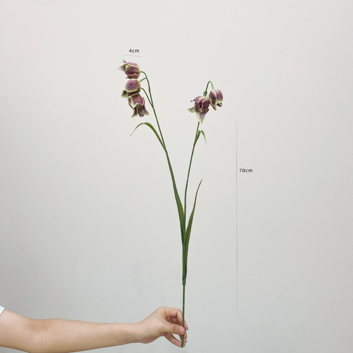 Künstliche Fritillaria-Imperialis-Blüte, 70 cm hoher Strauß mit 5 Blüten, hochwertige Kunststoff- und Seidenstoff-Blumen für Hochzeitsdekoration und Innenraum