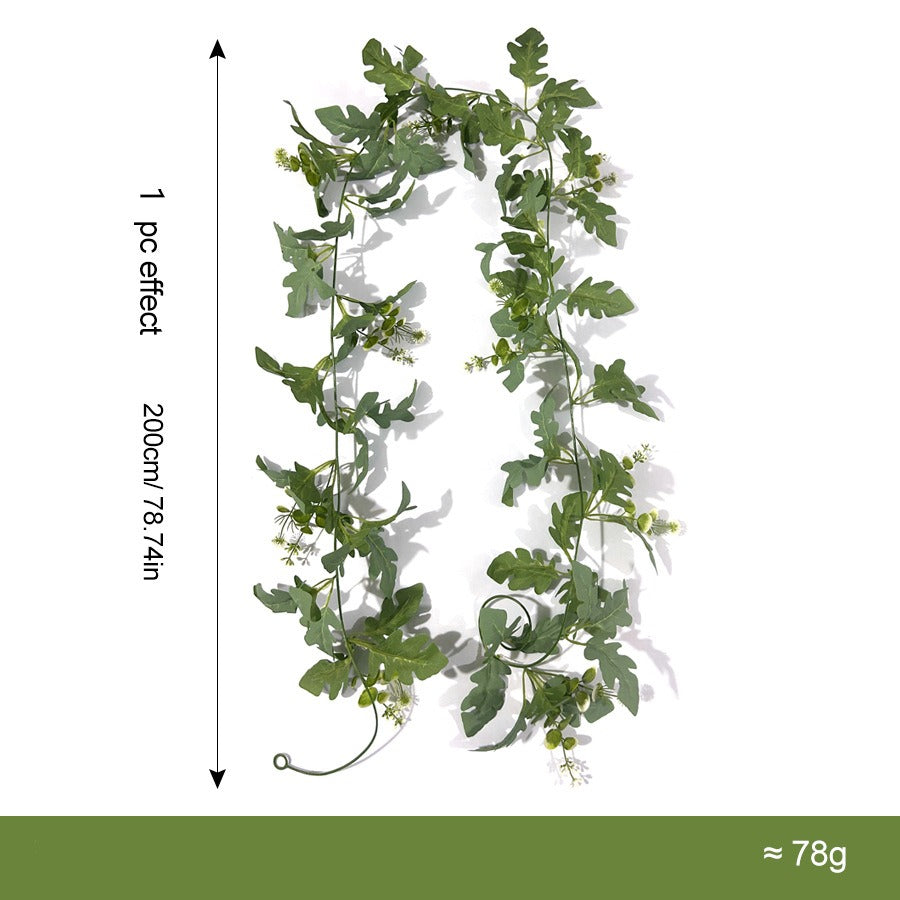 Künstliche Chrysanthemenblatt-Ranke, Girlande aus Kunstseide, 170 cm, biegbar, für Hochzeit, Hotel und Schaufenster