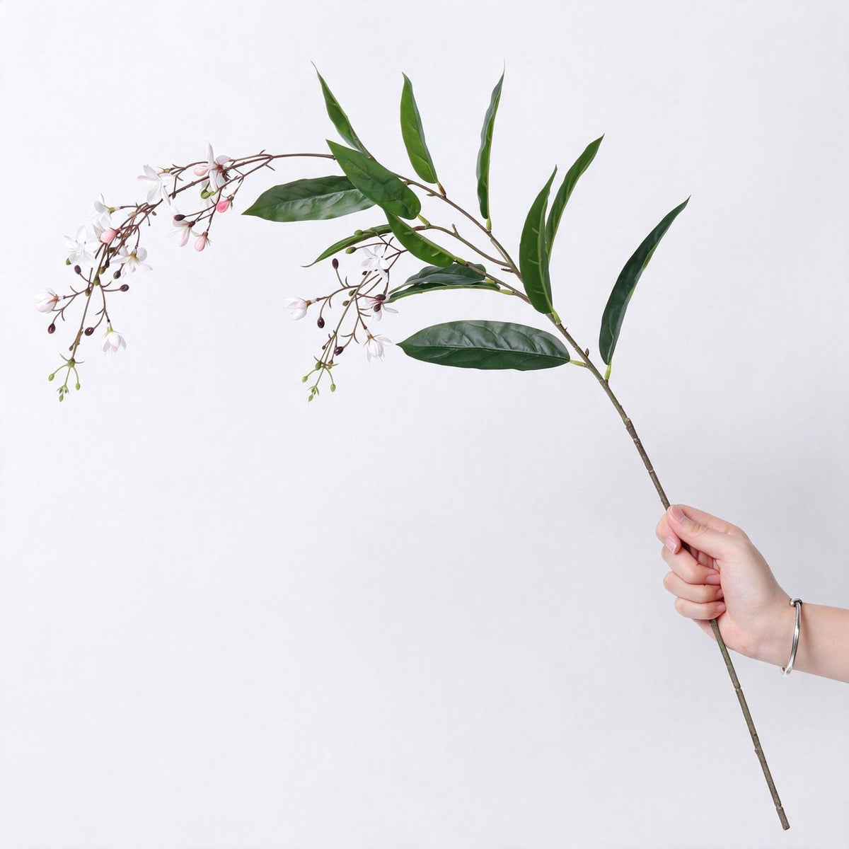 Kunstblumen Hängender Jasmin, Blumenbusch aus PU, 88 cm lang, für Hochzeit, Hotel und Schaufenster