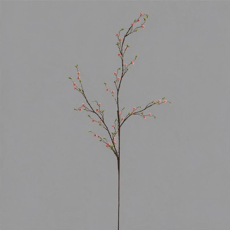 Kunstzweig Wildblumen, Einzelstiel mit 30 Blütenköpfen, Stoffblüten in Seidenoptik, biegbar, für hohe Vasen, Wohnen & Schaufenster