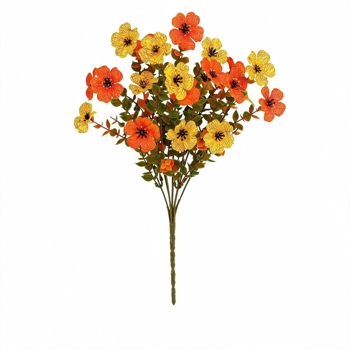 Kunstpflanze Eukalyptus Zweig-Bund, 18 Zweige/Blätter, 5er-Set, Kunststoff, Hochzeit & Wohndeko