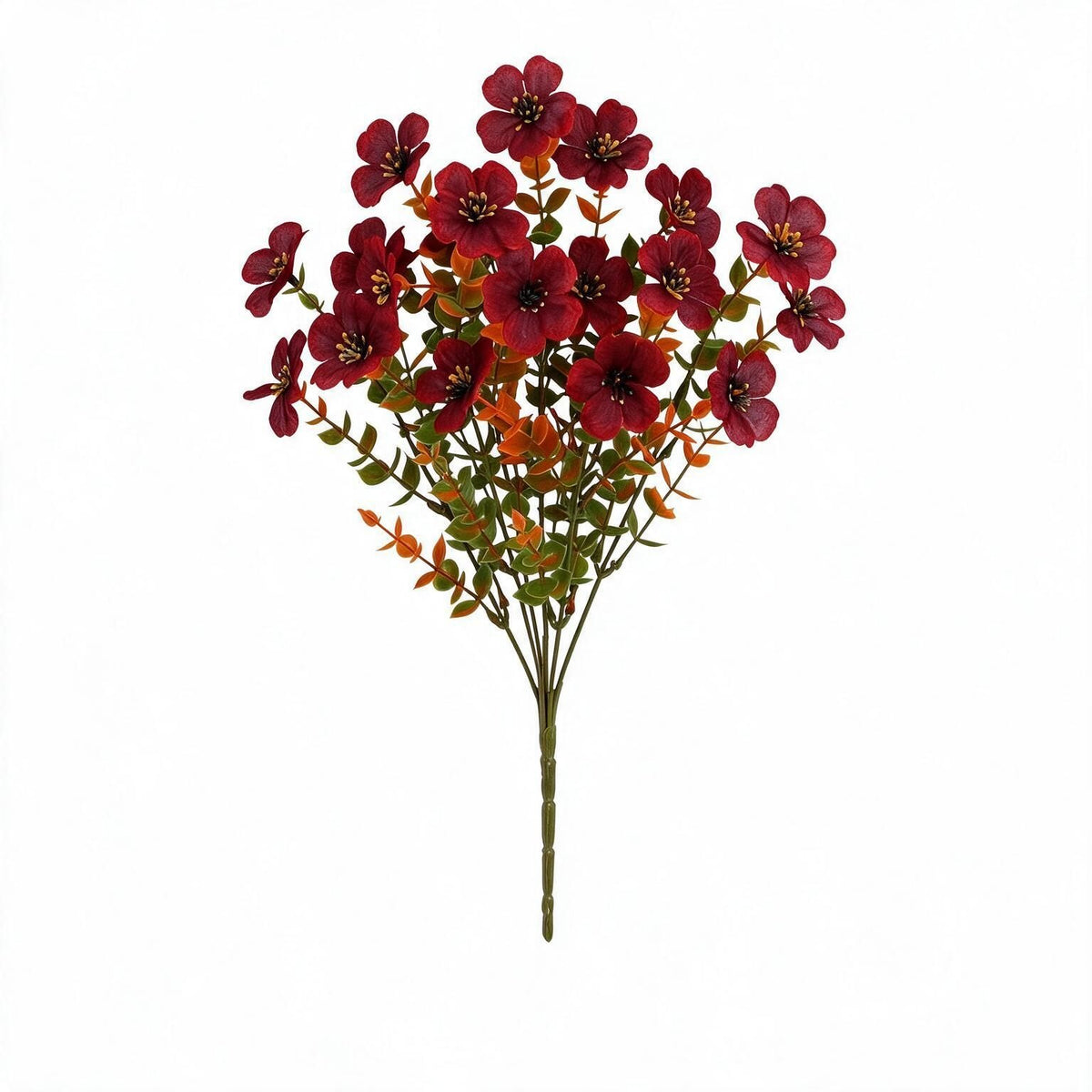 Kunstpflanze Eukalyptus Zweig-Bund, 18 Zweige/Blätter, 5er-Set, Kunststoff, Hochzeit & Wohndeko