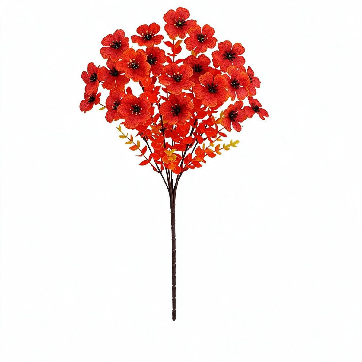 Kunstpflanze Eukalyptus Zweig-Bund, 18 Zweige/Blätter, 5er-Set, Kunststoff, Hochzeit & Wohndeko