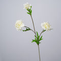 Kunstblumen Skabiose, Nelke & Margerite, Blumenbusch mit 3 Blütenköpfen, 57 cm, Polyester-Mischmaterial, für Hochzeit & Gewerbe