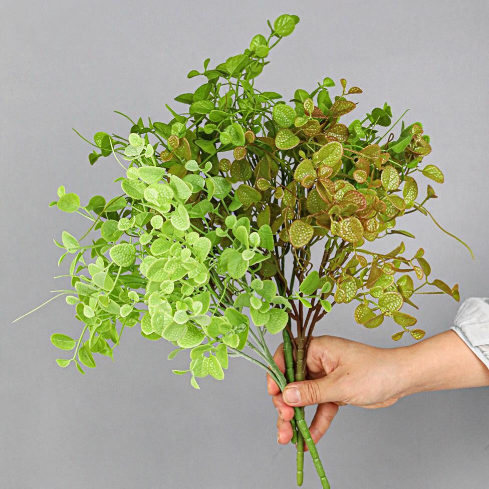 Künstliche Eukalyptus-Zweige mit Dimple Grass & Persischem Gras, Büschel, 41 cm, Kunststoff, für Deko drinnen und draußen