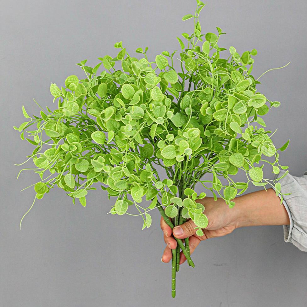 Künstliche Eukalyptus-Zweige mit Dimple Grass & Persischem Gras, Büschel, 41 cm, Kunststoff, für Deko drinnen und draußen