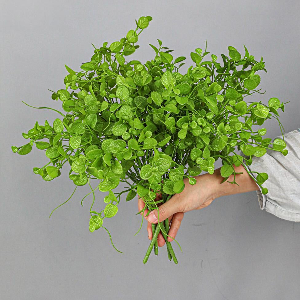 Künstliche Eukalyptus-Zweige mit Dimple Grass & Persischem Gras, Büschel, 41 cm, Kunststoff, für Deko drinnen und draußen