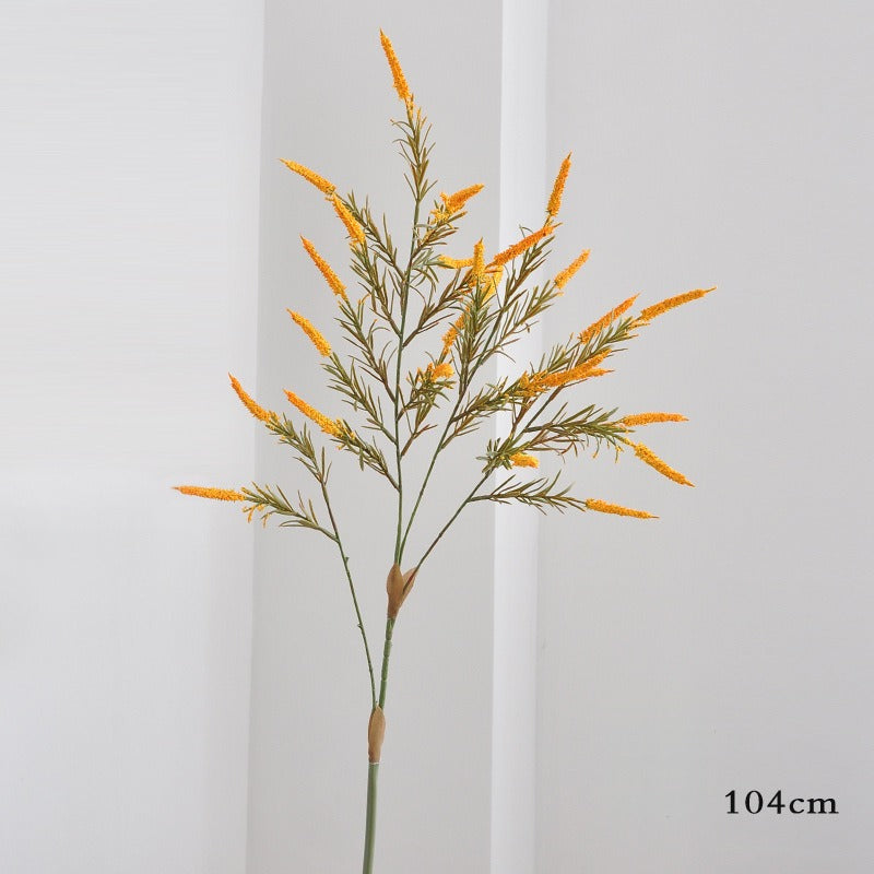 Kunstblume Salbei, Ziersalbei & Fuchsschwanzgras, Einzelzweig aus PVC, Herbstfarben, für Hochzeit & Dekoration