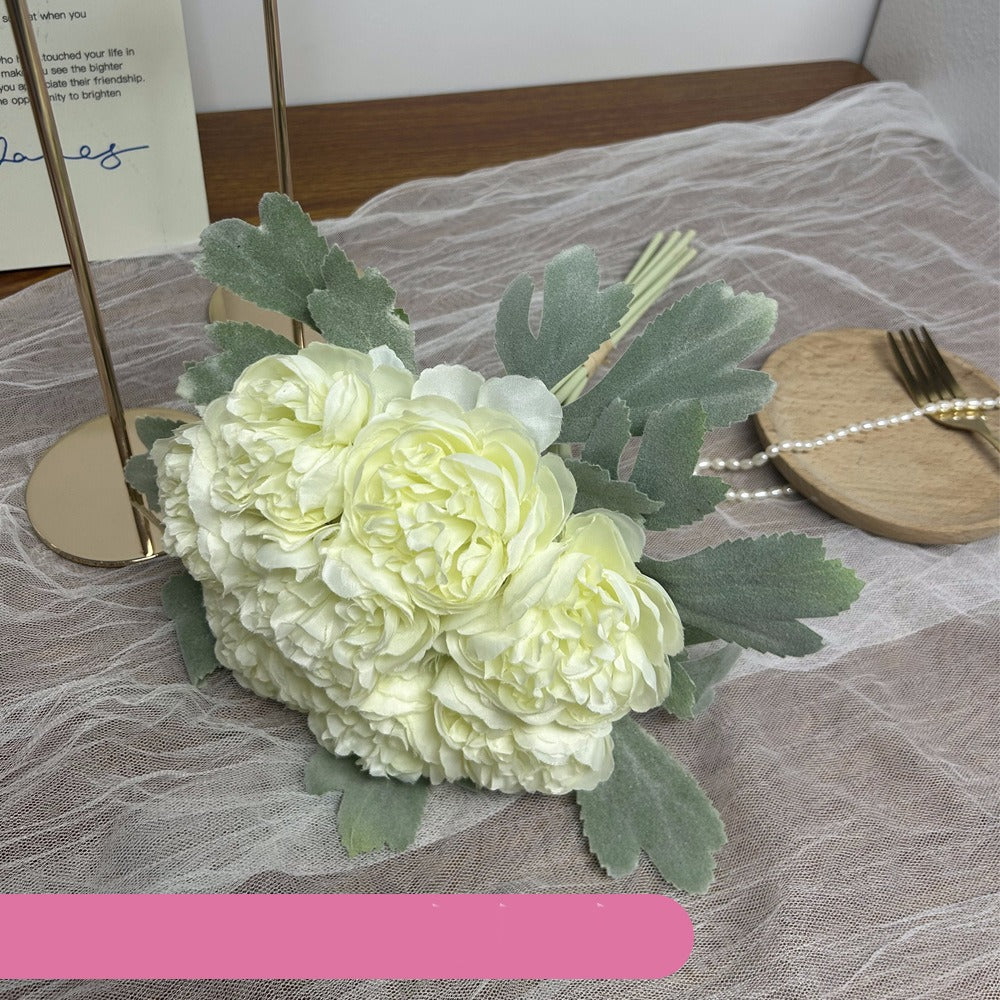 Künstliche Lotusblumenstrauß, 8-stänglig, Höhe 32 cm, Breite 20 cm, für Hochzeiten, Innendekoration und Veranstaltungen