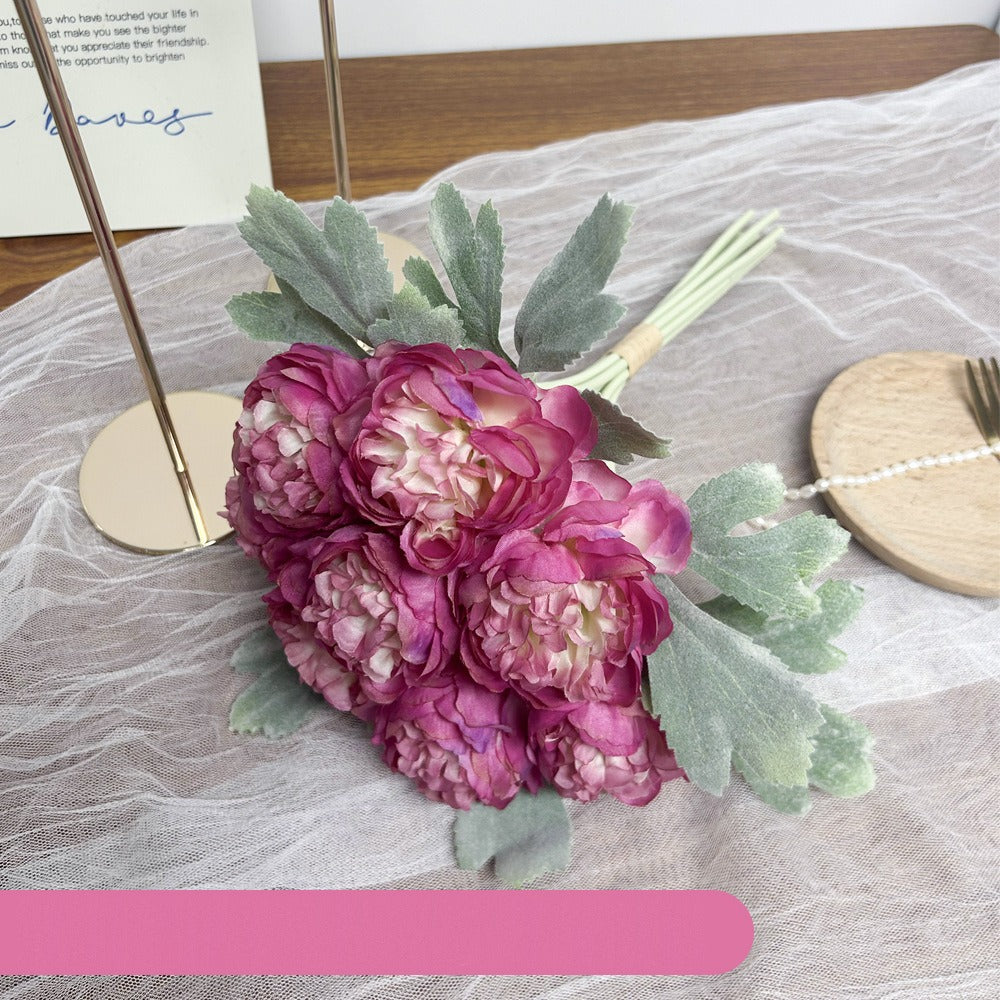 Künstliche Lotusblumenstrauß, 8-stänglig, Höhe 32 cm, Breite 20 cm, für Hochzeiten, Innendekoration und Veranstaltungen