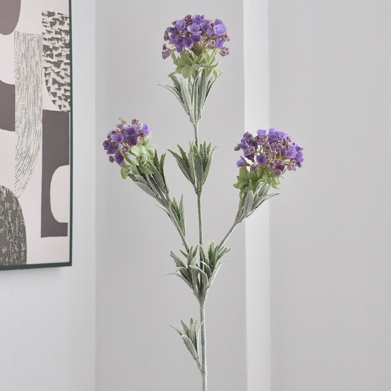 Künstliche Hortensie Snowball, 1 Stiel mit 3 Blüten, 78 cm, Seidenblumen für Innenraum, Hochzeit, Dekoration
