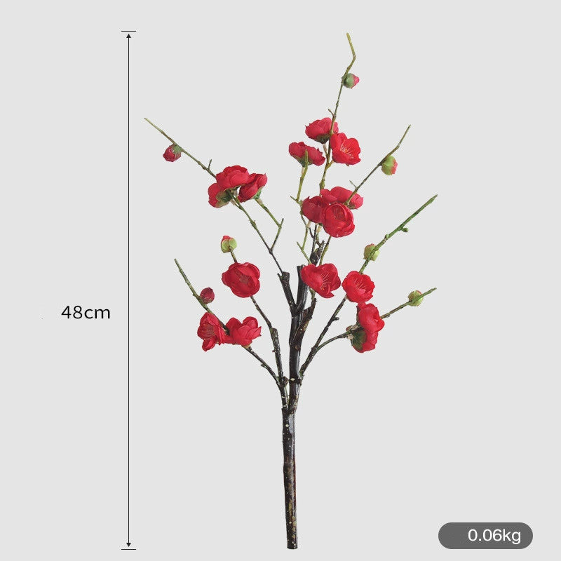Künstliche Chimonanthus-Pracht (Wintersüß) Blüten, einzelner Stiel mit 26 Blüten, 48 cm, Seidenstoff, für Hochzeiten und Innendekoration
