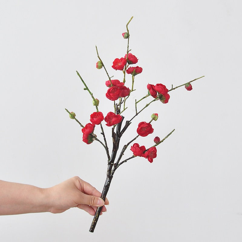 Künstliche Chimonanthus-Pracht (Wintersüß) Blüten, einzelner Stiel mit 26 Blüten, 48 cm, Seidenstoff, für Hochzeiten und Innendekoration