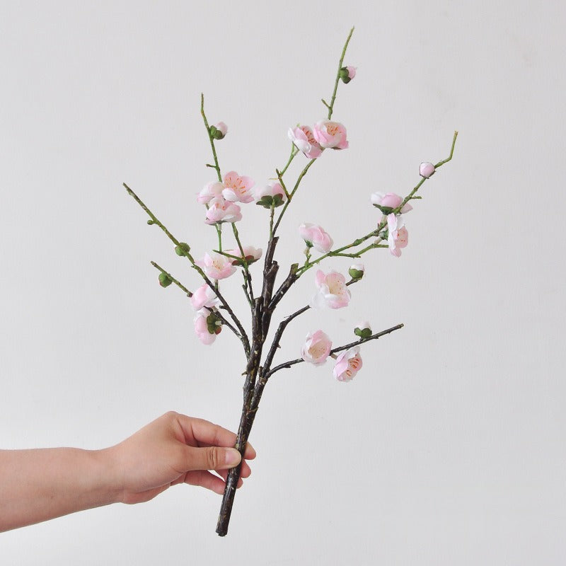 Künstliche Chimonanthus-Pracht (Wintersüß) Blüten, einzelner Stiel mit 26 Blüten, 48 cm, Seidenstoff, für Hochzeiten und Innendekoration