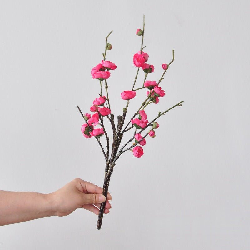 Künstliche Chimonanthus-Pracht (Wintersüß) Blüten, einzelner Stiel mit 26 Blüten, 48 cm, Seidenstoff, für Hochzeiten und Innendekoration