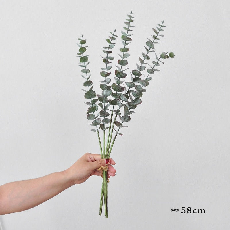 Künstliche Eukalyptus-Zweig, 90 cm, einzeln, 19 Blätter, formbar, für Hochzeit, Dekoration, gewerblichen Einsatz