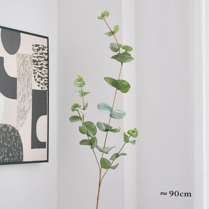 Künstliche Eukalyptus-Zweig, 90 cm, einzeln, 19 Blätter, formbar, für Hochzeit, Dekoration, gewerblichen Einsatz