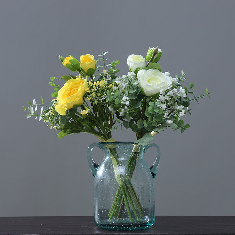 Kunstblumen-Bouquet Blumenstrauß Kunstblume Rue Hanging Flowers aus Kunstseide, Brautstrauß, Wohndeko, Schaufenster, Fotografie
