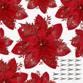 18 Stück Künstliche Poinsettien mit Klammern – Weihnachtsdekoration