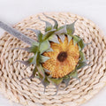 Künstliche Sonnenblume, Einzelstiel mit 1 Blüte, Kunststoff, biegbarer Stiel, für Hochzeit, Tischdeko und Außenbereich