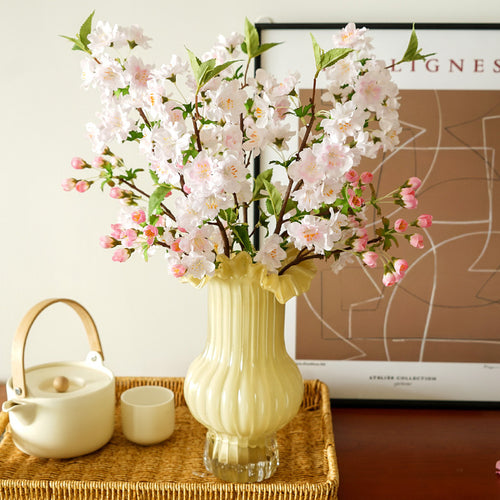 3er Set Künstliche Kirschblütenzweige (49 cm) – Frühlingsdeko für Zuhause & Sakura-Arrangements