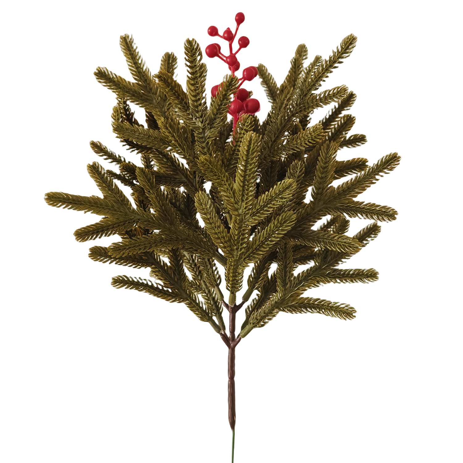 40 cm-Tannenzweige (Norfolk-Kiefer) mit Holunderbeeren