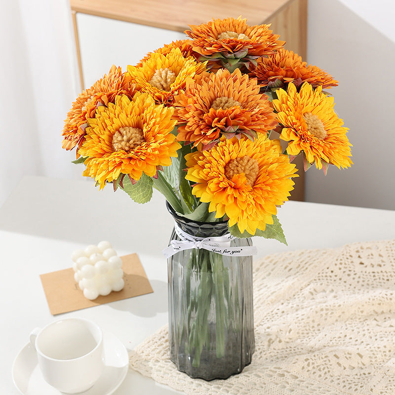 Großhandel 40cm Plüsch-Sonnenblumen – Mehrschichtig und doppelblütig