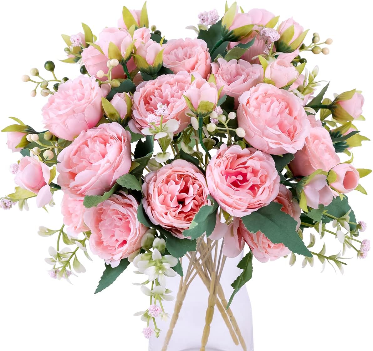 4er-Pack künstliche Pfingstrosen, 32 cm – Tischdekoration für Hochzeiten, Partys und Wohnbereich