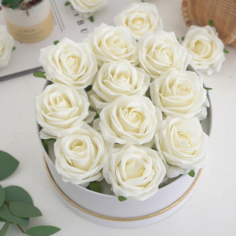 50 Stück künstliche Rosenköpfe – Seidenblumen für DIY, Hochzeitsdeko & Bastelarbeiten