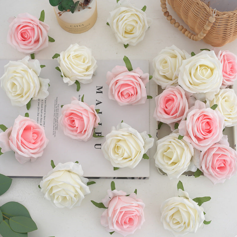 50 Stück künstliche Rosenköpfe – Seidenblumen für DIY, Hochzeitsdeko & Bastelarbeiten
