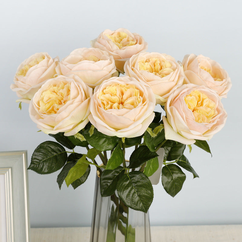 50 cm Maria Theresia Rosen mit Real-Touch-Stielen künstliche Blumen