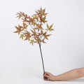 77 cm künstliche Ahornblätter mit realistischem Griff – Ideal für Herbstdekoration