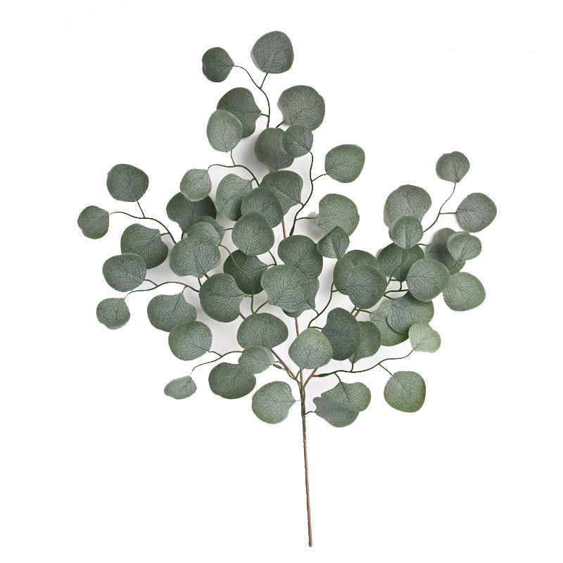 Künstlicher Eukalyptus Zweig 60 cm, Realistischer Deko-Ast aus Seide, Grüne Herbstblätter für Vase, Hochzeit, Floristik & DIY-Projekte