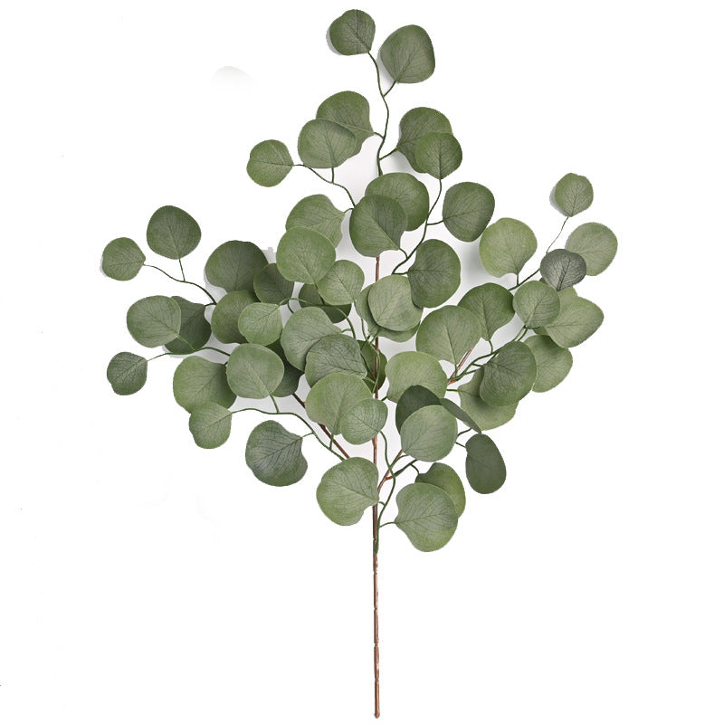 Künstlicher Eukalyptus Zweig 60 cm, Realistischer Deko-Ast aus Seide, Grüne Herbstblätter für Vase, Hochzeit, Floristik & DIY-Projekte