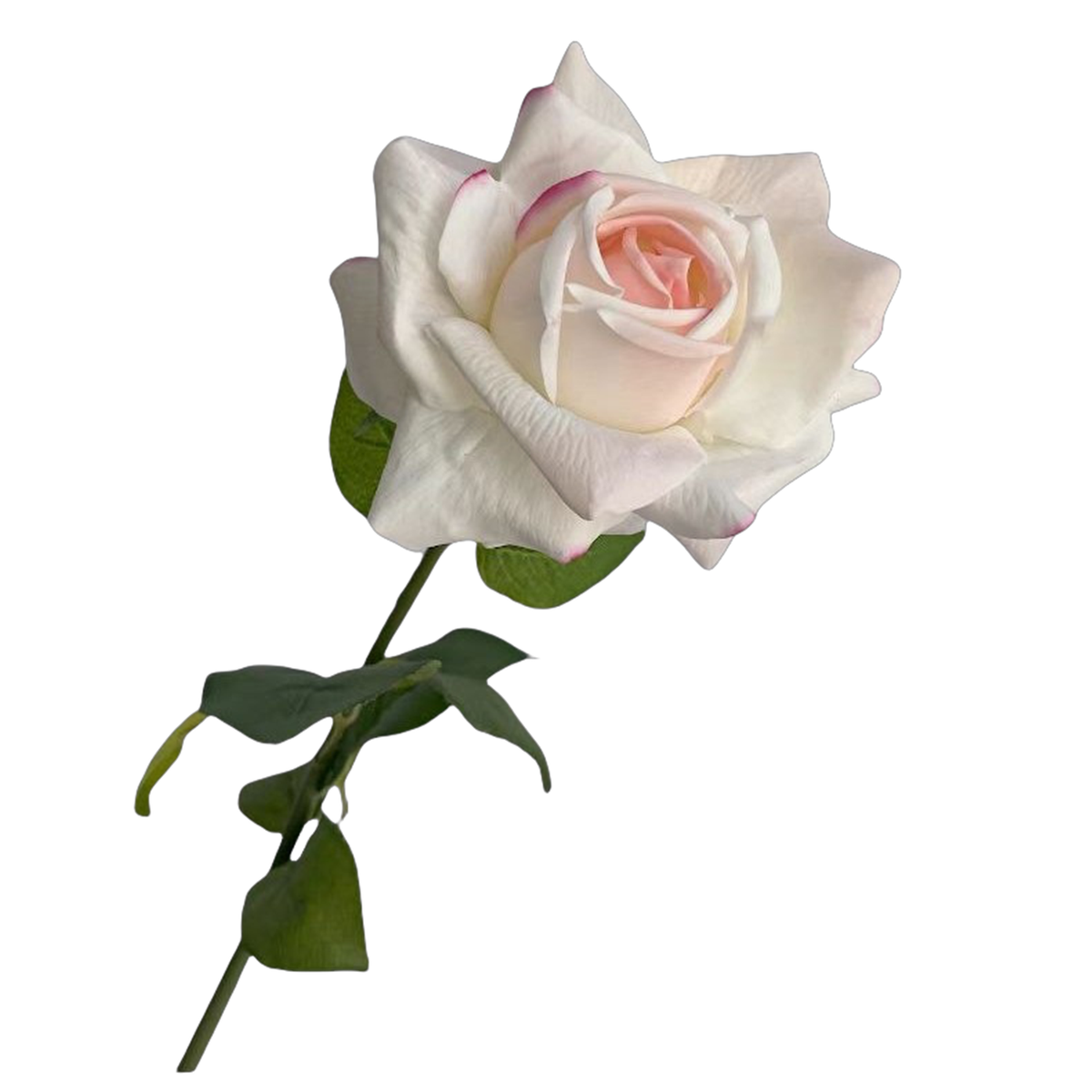 Real Touch Rose 73 cm – Gerüschte Kunstrose | Seidenstiel für Vase, Hochzeit & Floristik